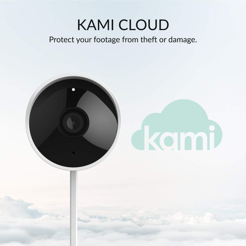 Smart Wi-Fi Outdoor Security Camera with Colour Night Vision Kami cloud storage
