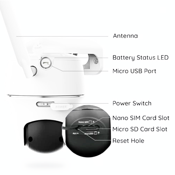 100% Wire Free 4G Outdoor Security Camera Reolink Go PT Plus with specifications | Connect It